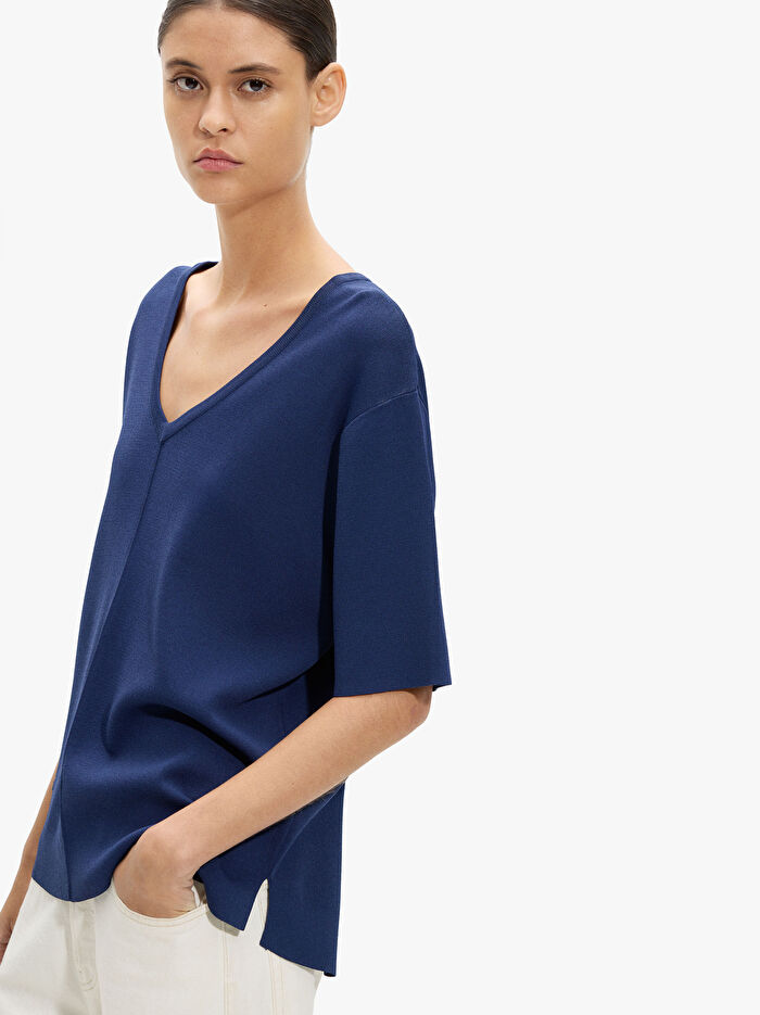 Kısa Kollu Örme Kazak