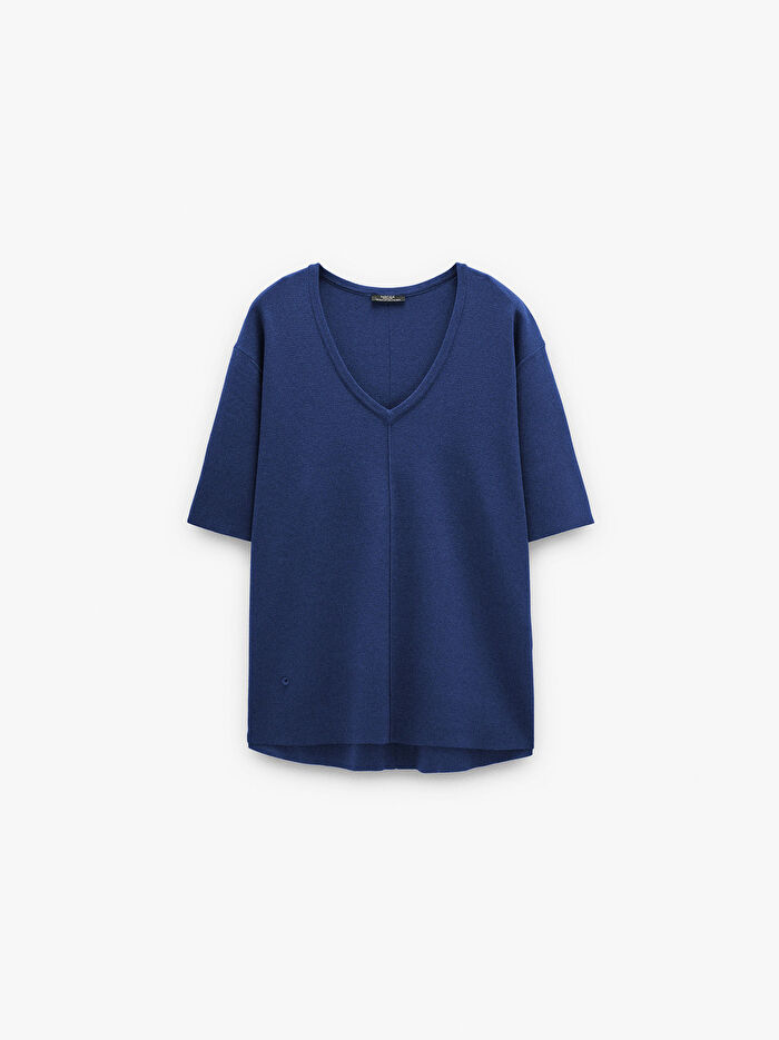 Kısa Kollu Örme Kazak