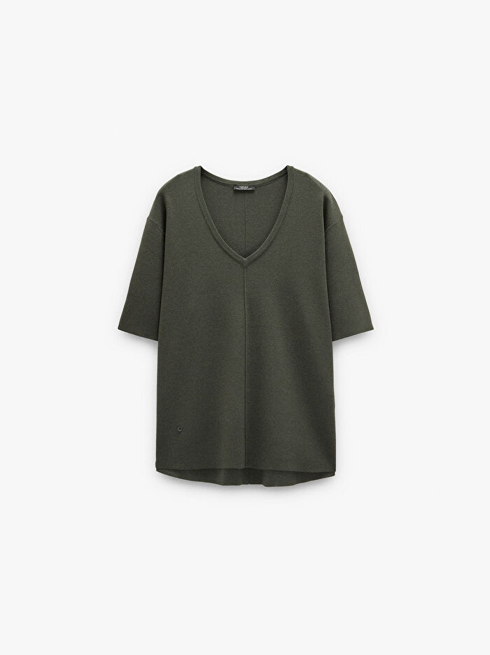 Kısa Kollu Örme Kazak