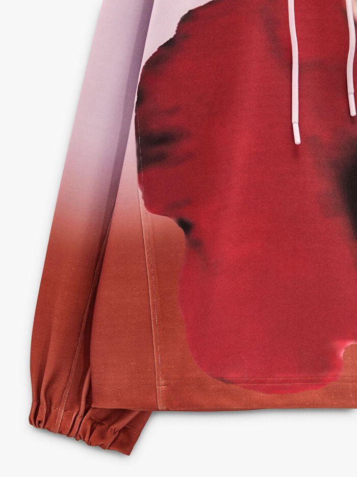 Çiçek Desenli Sweatshirt