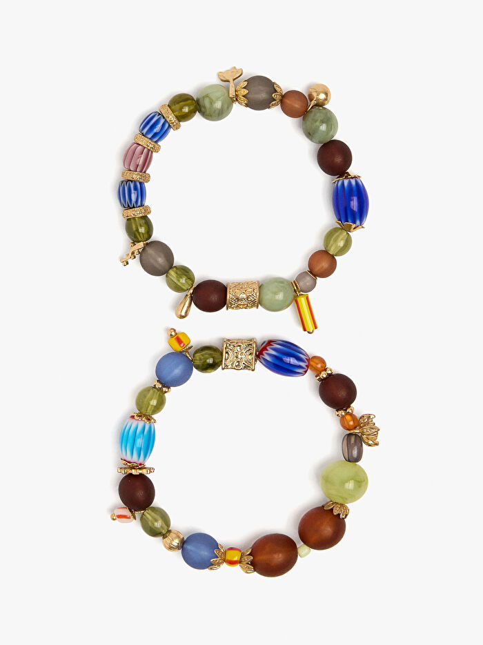 Seramik Boncuklu Elastik Bileklik Seti