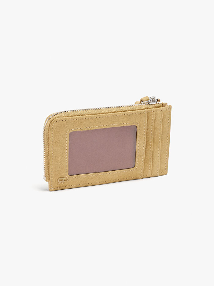 Zımba Detaylı Deri Efektli Kartlık