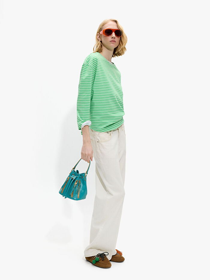 Çizgili T-Shirt %100 Pamuk