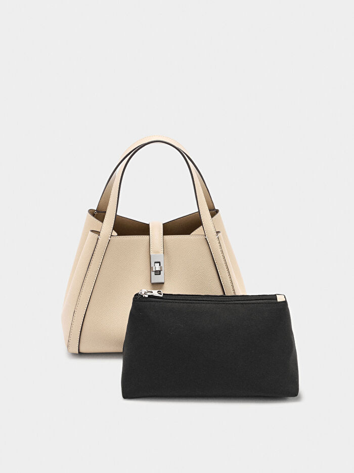 İç Cepli Tote Çanta