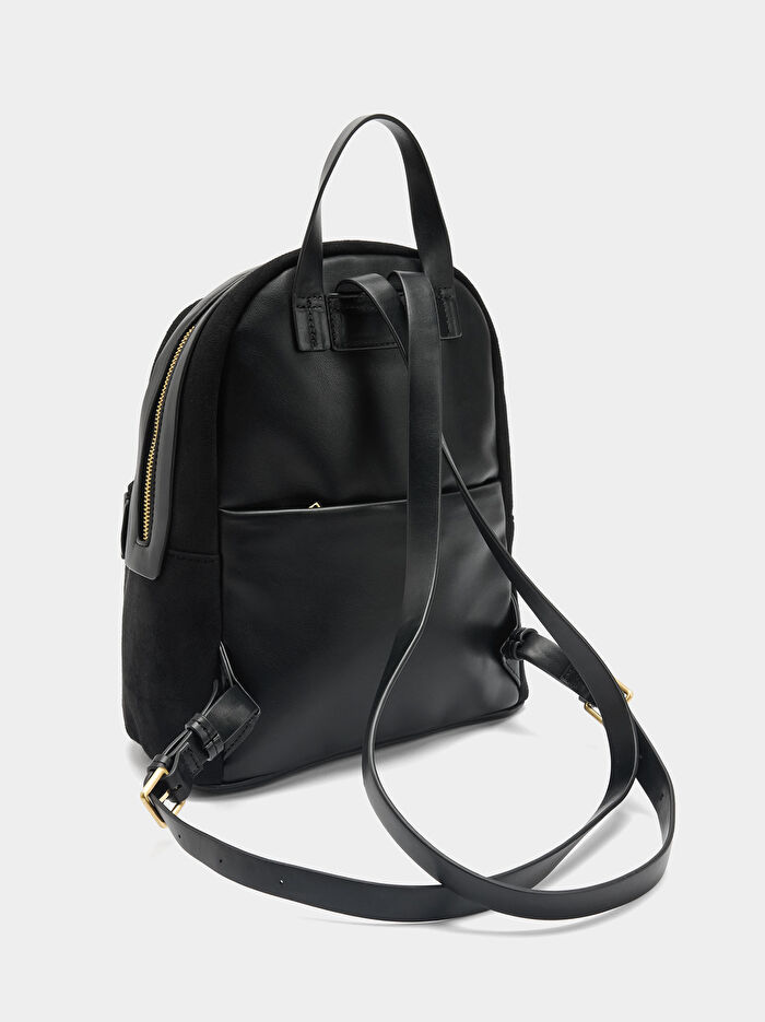 Deri Efektli Basic Sırt Çantası