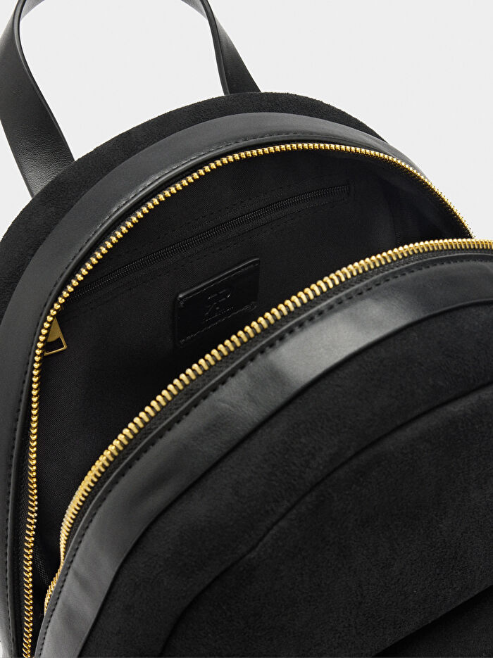 Deri Efektli Basic Sırt Çantası