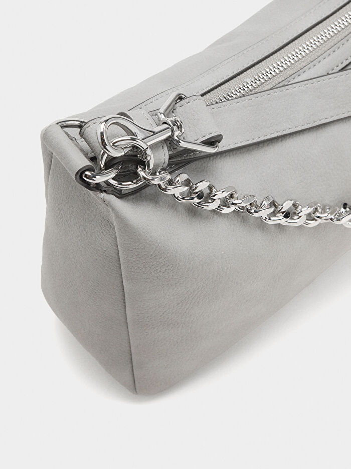 Deri Görünümlü Omuz Çantası