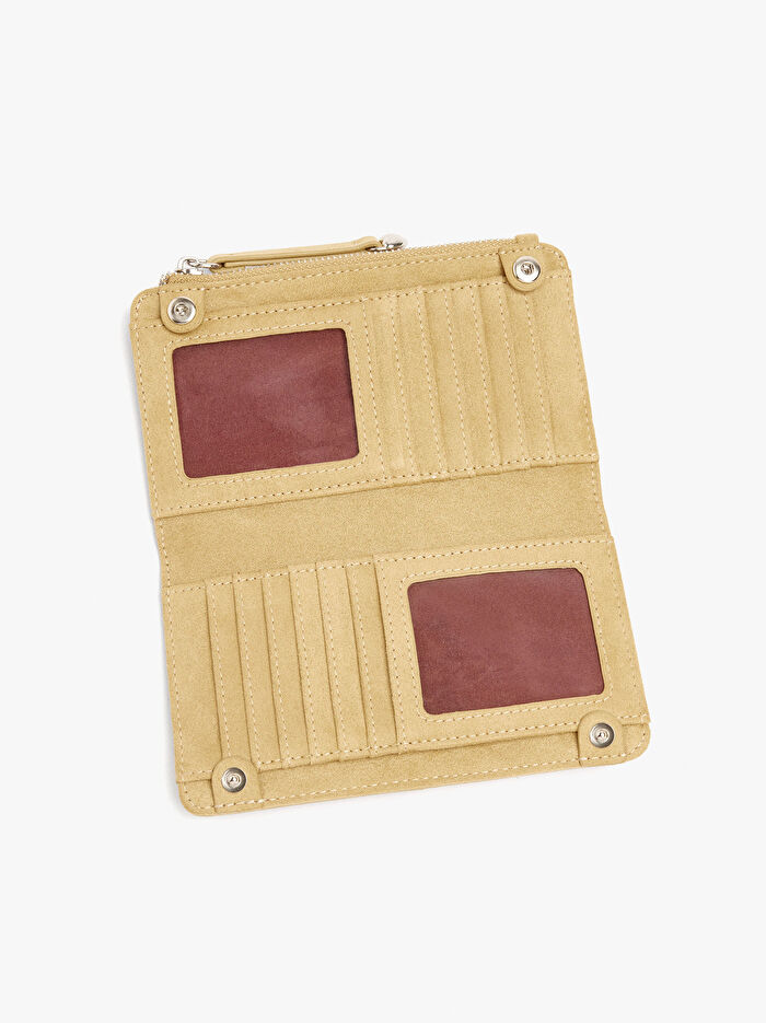 Zımba Detaylı Kalpli Cüzdan