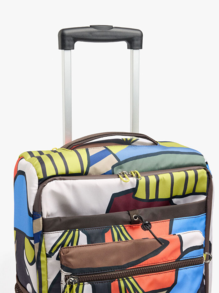 Desenli Teknik Kumaş Seyahat Valizi