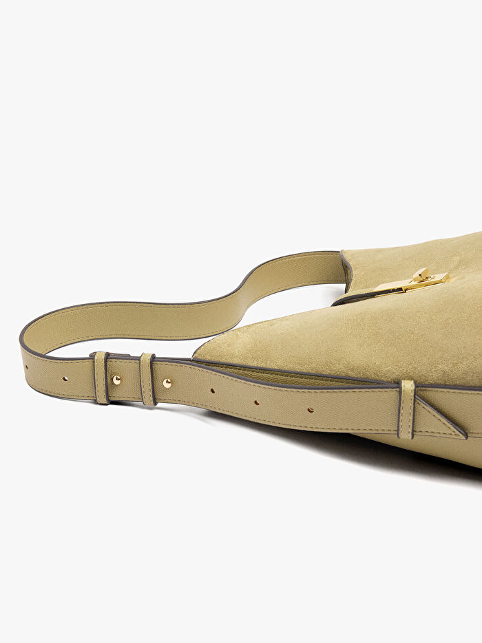 Deri Efektli Omuz Çantası