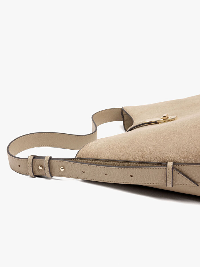 Deri Efektli Omuz Çantası