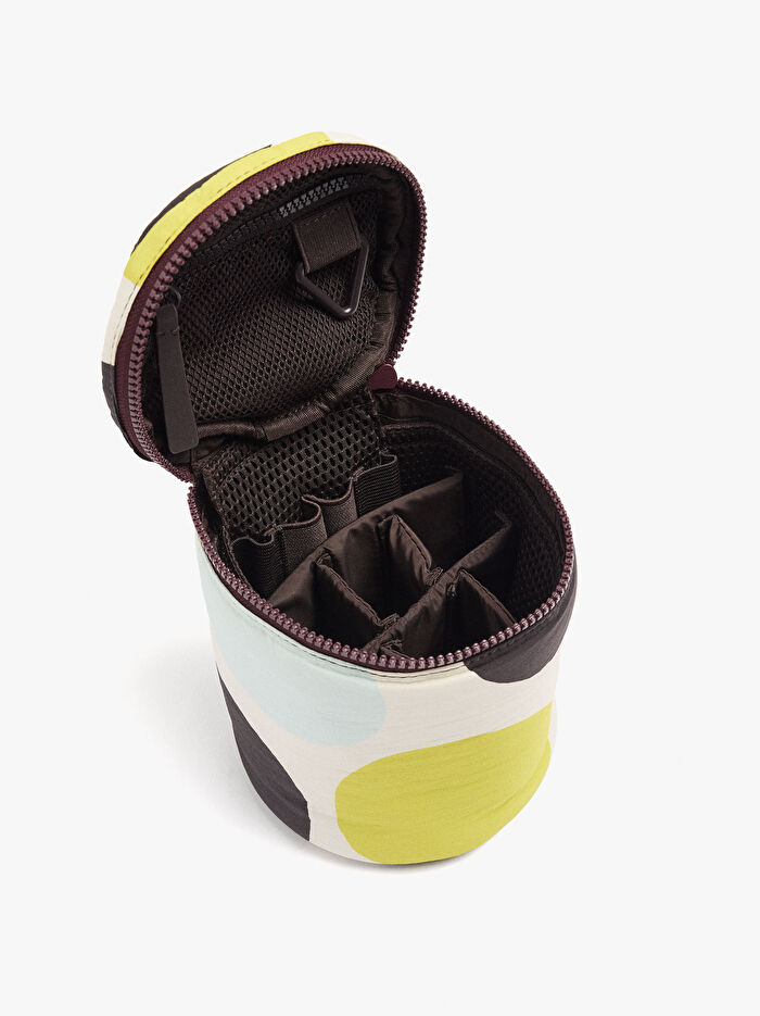 Desenli Teknik Kumaş Makyaj Çantası