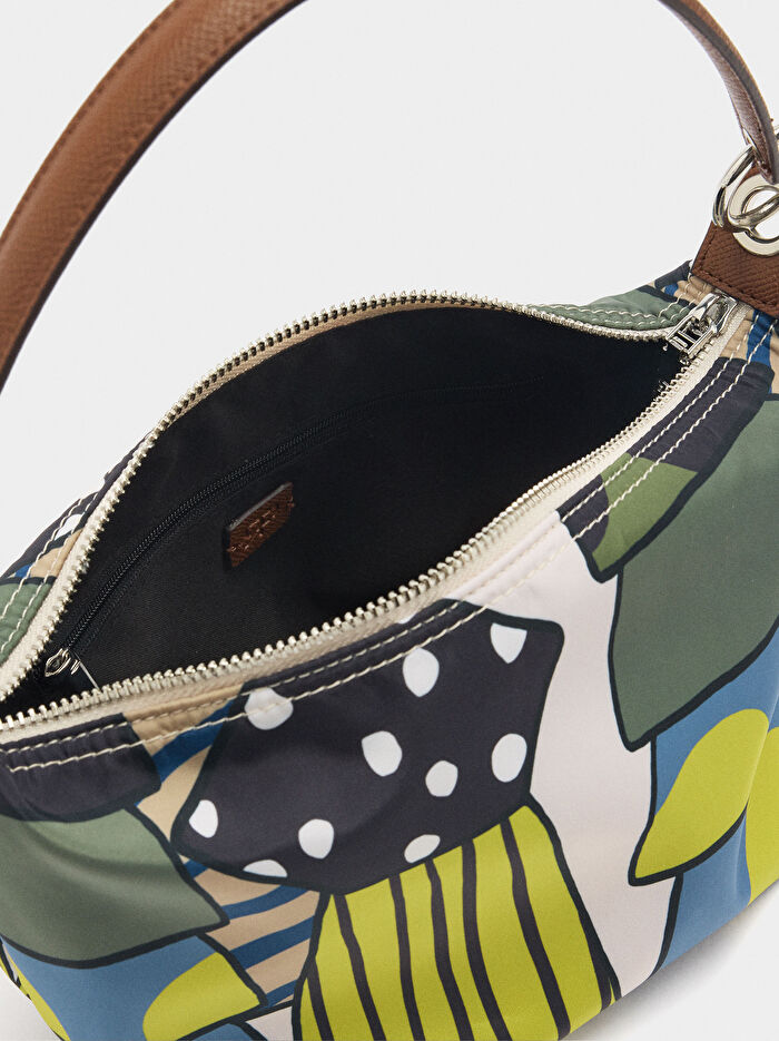 Teknik Kumaş Askılı Omuz Çantası