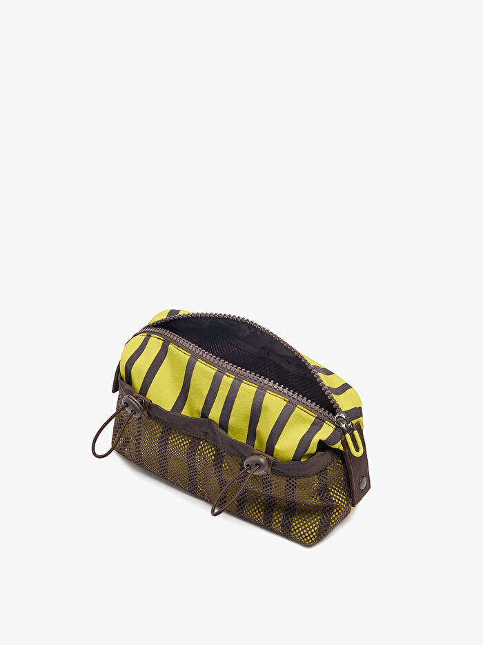 Desenli Teknik Kumaş Makyaj Çantası