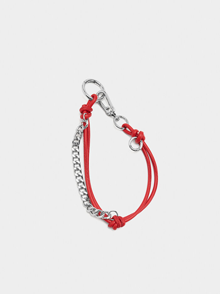 Charm'lı Teknik Kumaş Shopper Çanta