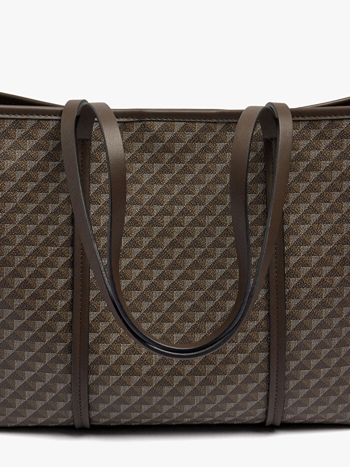 İçi Çıkarılabilir Desenli Shopper Çanta