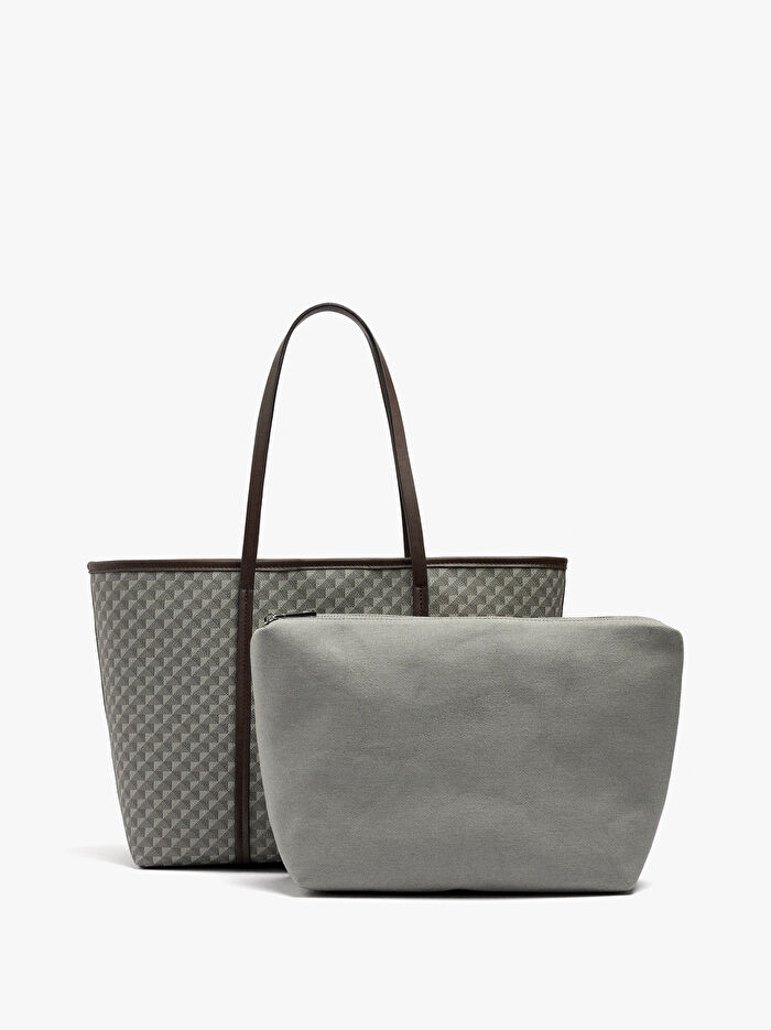 İçi Çıkarılabilir Desenli Shopper Çanta