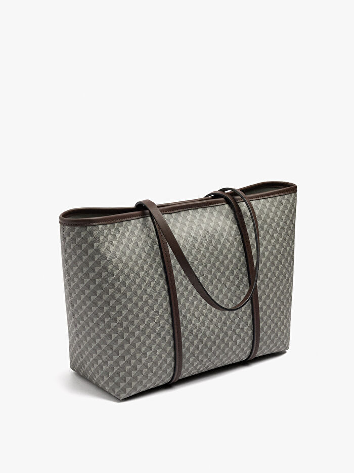 İçi Çıkarılabilir Desenli Shopper Çanta