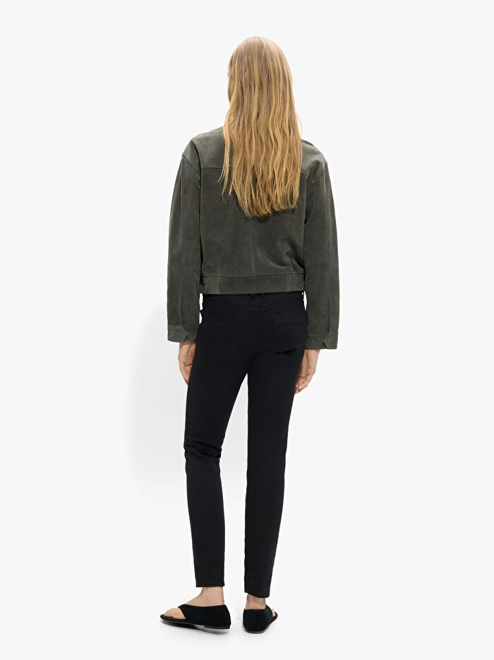 Fermuar Detaylı Denim Pantolon