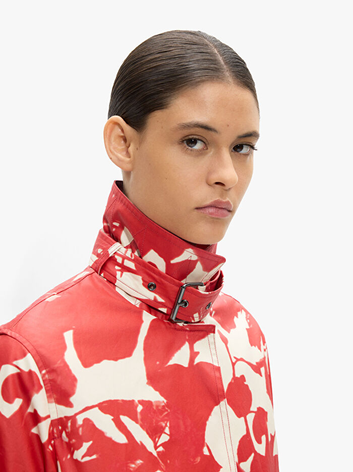 %100 Pamuk Mumlu Desenli Yağmurluk