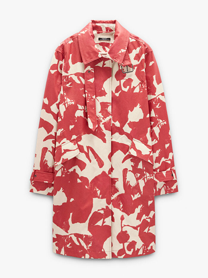 %100 Pamuk Mumlu Desenli Yağmurluk