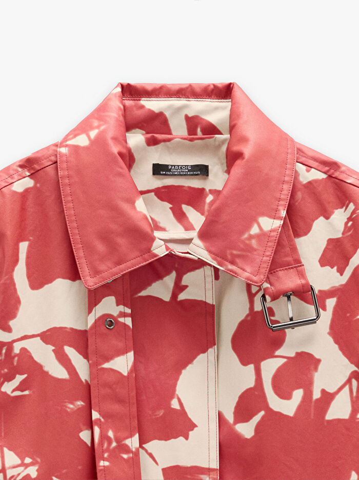 %100 Pamuk Mumlu Desenli Yağmurluk