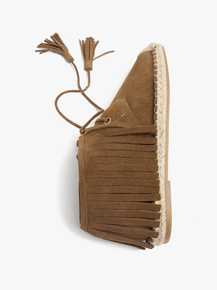 Püskül Detaylı Jüt Deri Ayakkabı