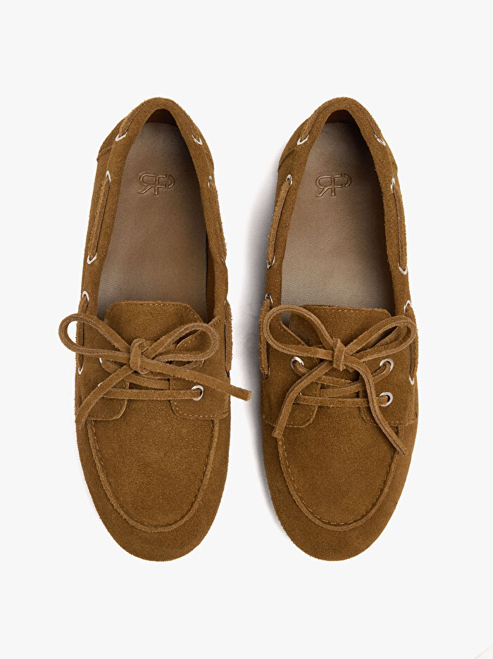 Çift Bağcıklı Deri Makosen