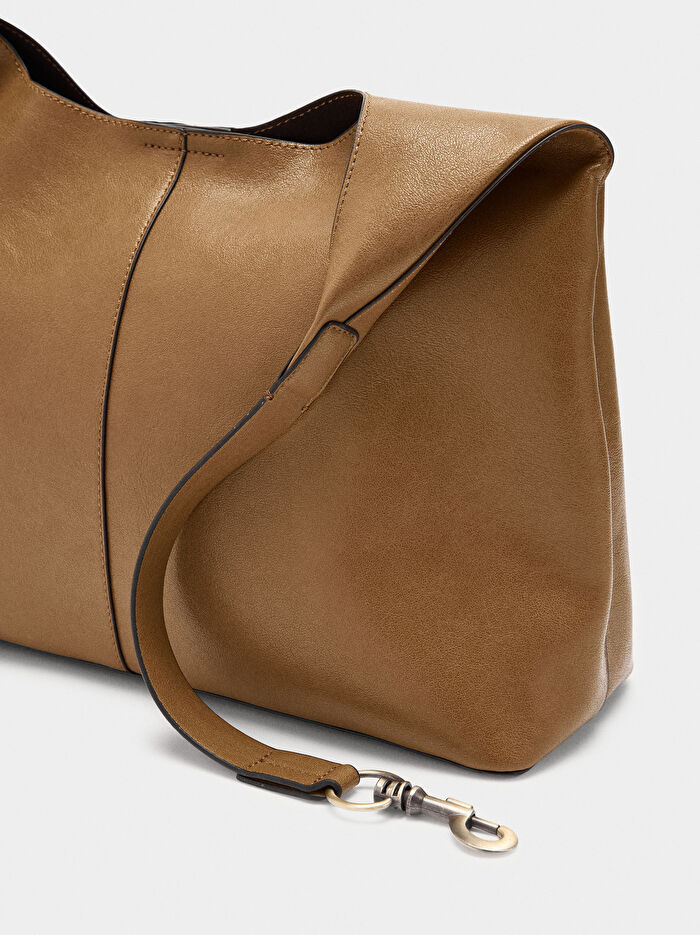 Düz Hobo Tarzı Çanta