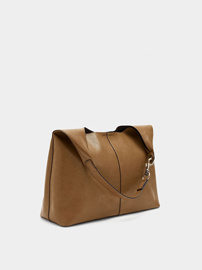 Düz Hobo Tarzı Çanta