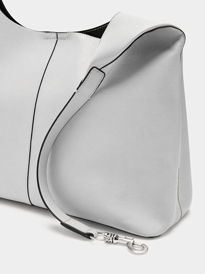 Düz Hobo Tarzı Çanta