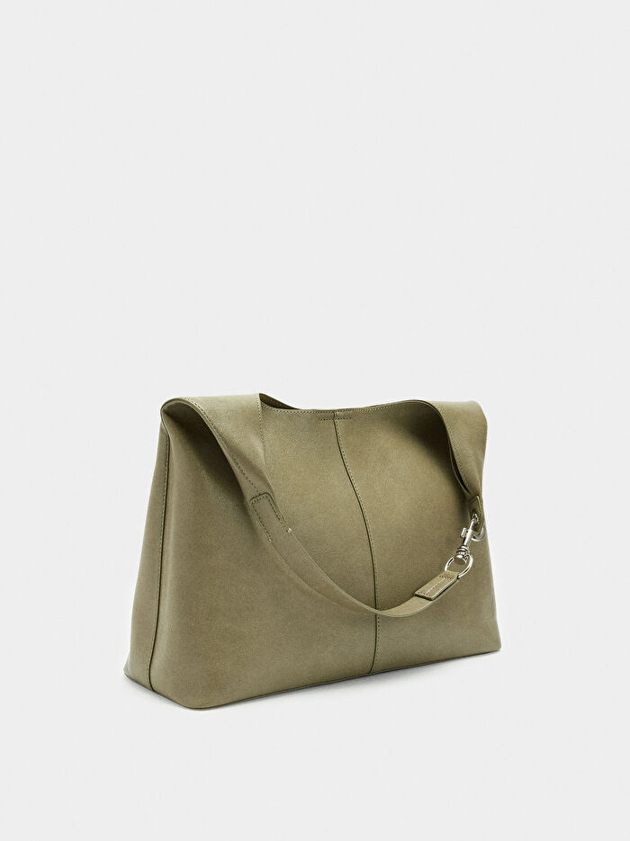 Düz Hobo Tarzı Çanta