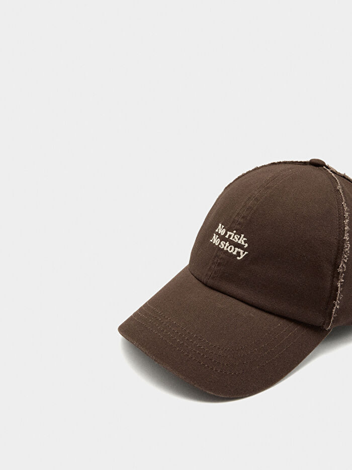 Pamuklu No Risk, No Story Şapka