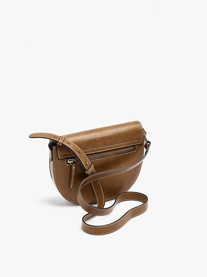 Kapaklı Oval Çapraz Çanta