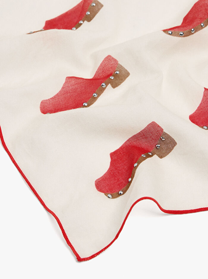 Desenli %100 Pamuk Fular