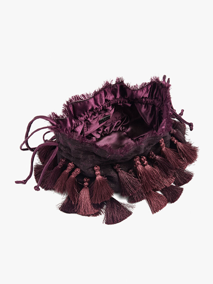 Püsküllü Parti Çantası