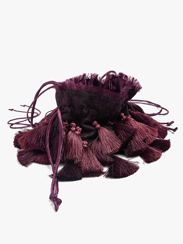 Püsküllü Parti Çantası