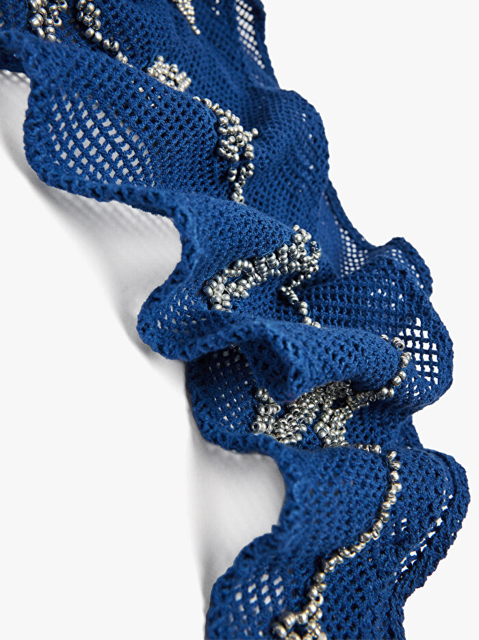 Boncuklu İşlemeli El Çantası