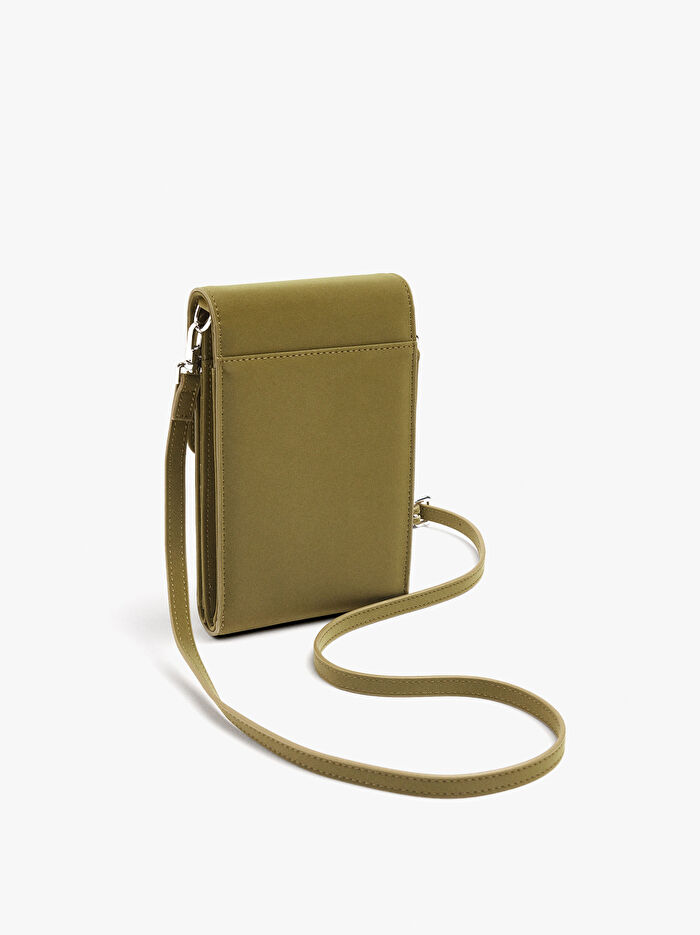 Yumuşak Dokulu ve Kapaklı Cep Telefonu Çantası