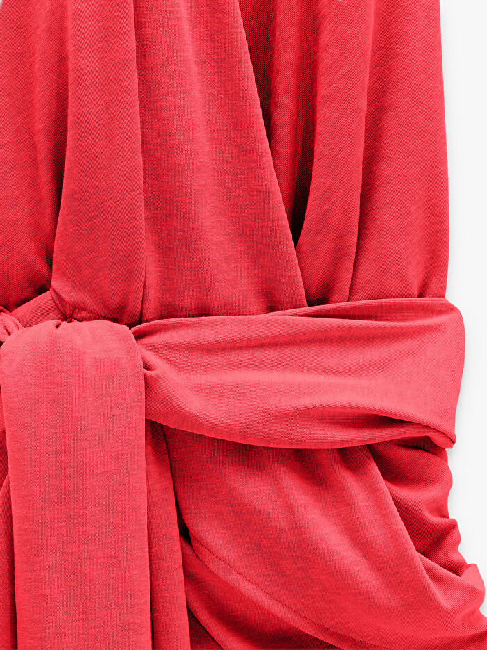 Keten ve Pamuk Karışımlı Halter Yaka Bluz