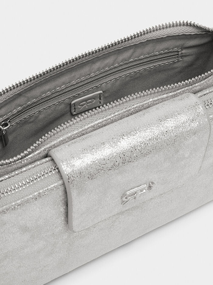 Metalik Çapraz Askılı Çanta