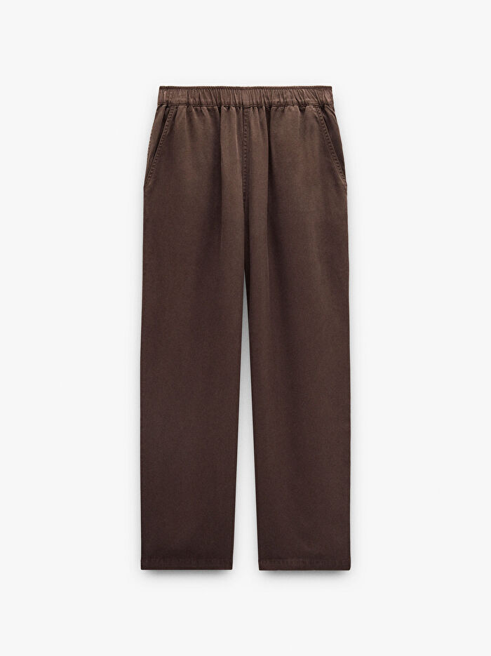 %100 Liyosel Düz Pantolon