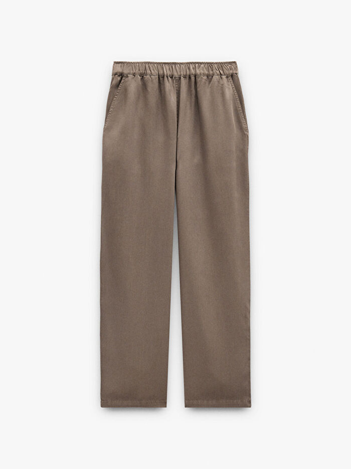 %100 Liyosel Düz Pantolon
