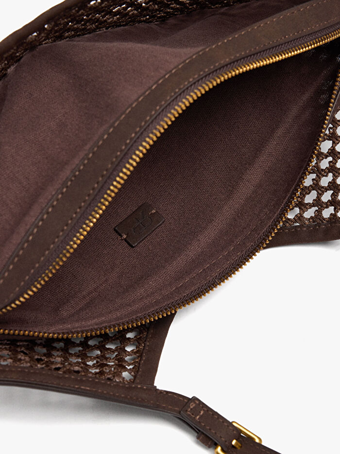 Hasır Efektli Tote Çanta