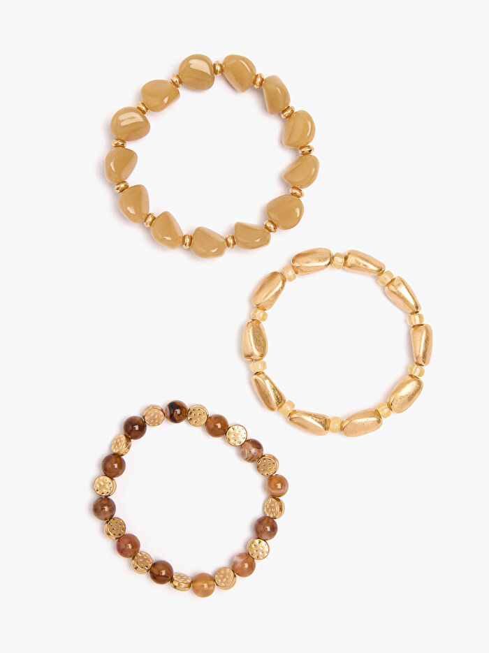 Boncuklu Elastik Bileklik Seti