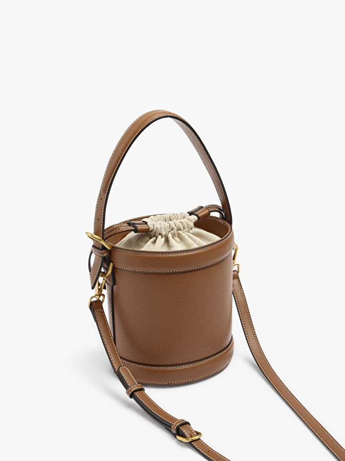 Çapraz Askılı Bucket Çanta