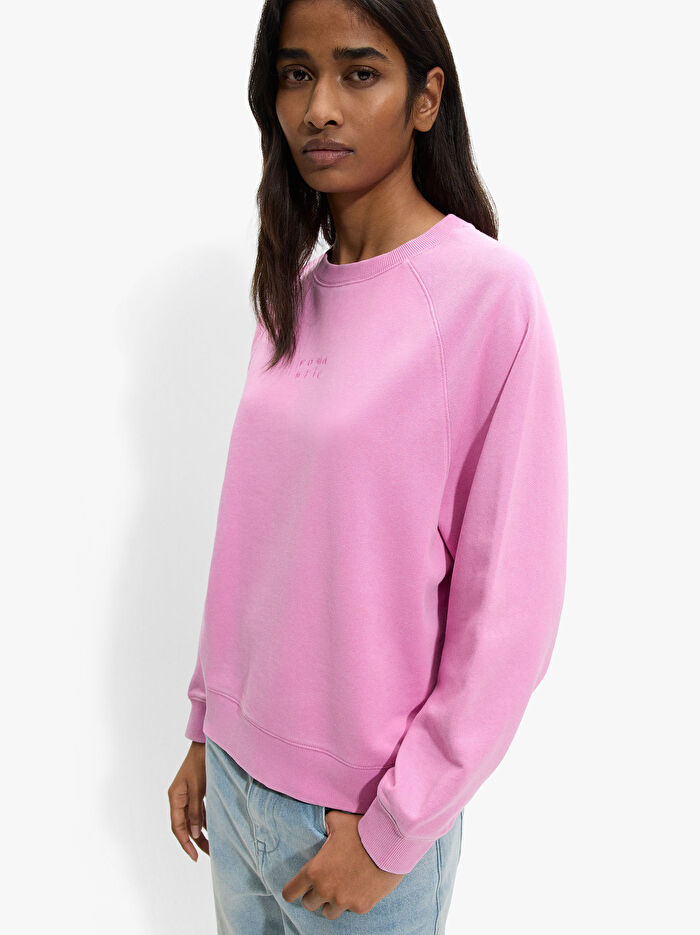 Nakışlı Pamuklu Sweatshirt