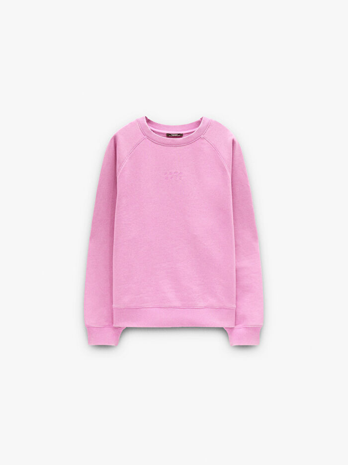 Nakışlı Pamuklu Sweatshirt