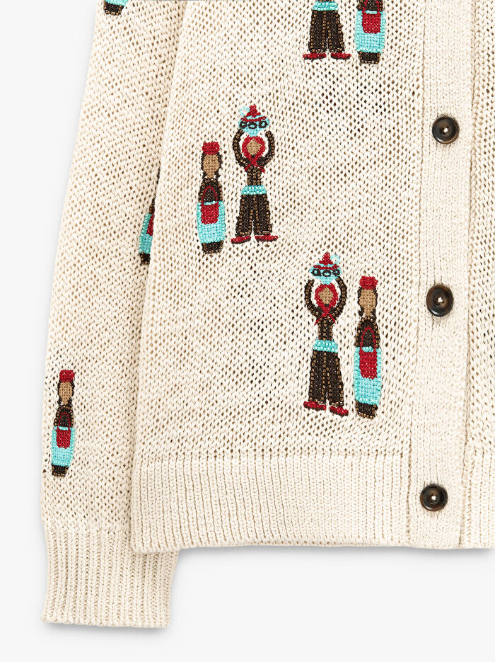 Nakışlı Örgü Hırka