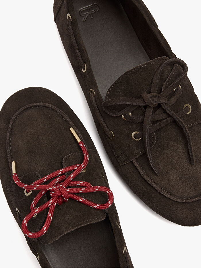 Çift Bağcıklı Deri Mokasen